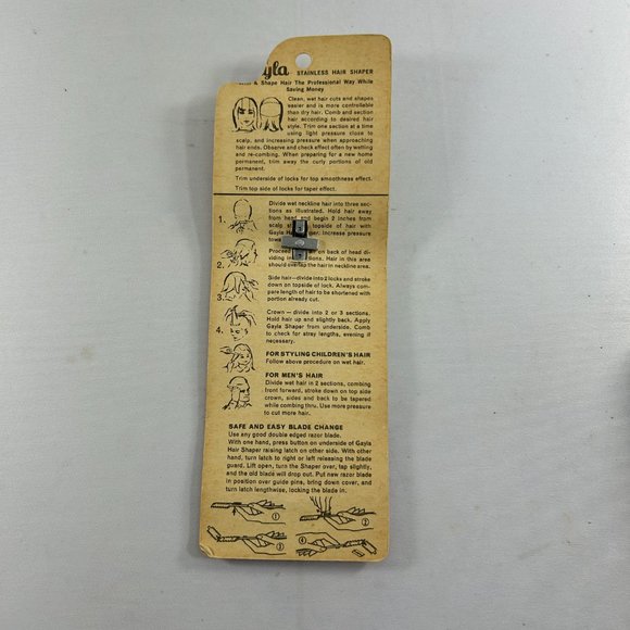 Vintage Gayla Metal Hair Shaper with Blade New Old Stock - Picture 2 of 8